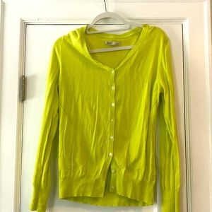 Old navy button up cardigan. Lime green. Size large. Never worn.